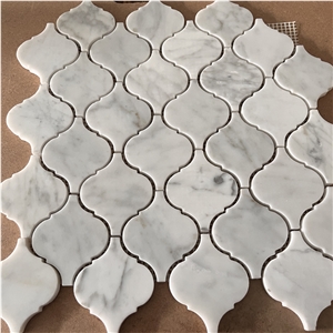 Good Design Carrara White Lantern Mosaic Tiles Back Splash