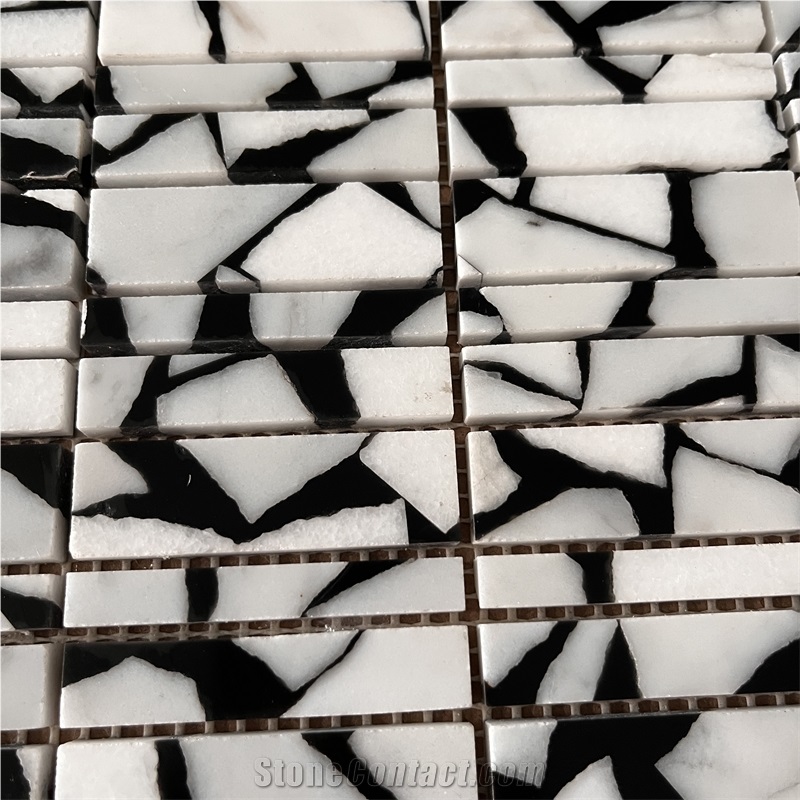 Good Design Panda White Marble Mosaic Tiles For Home Walling