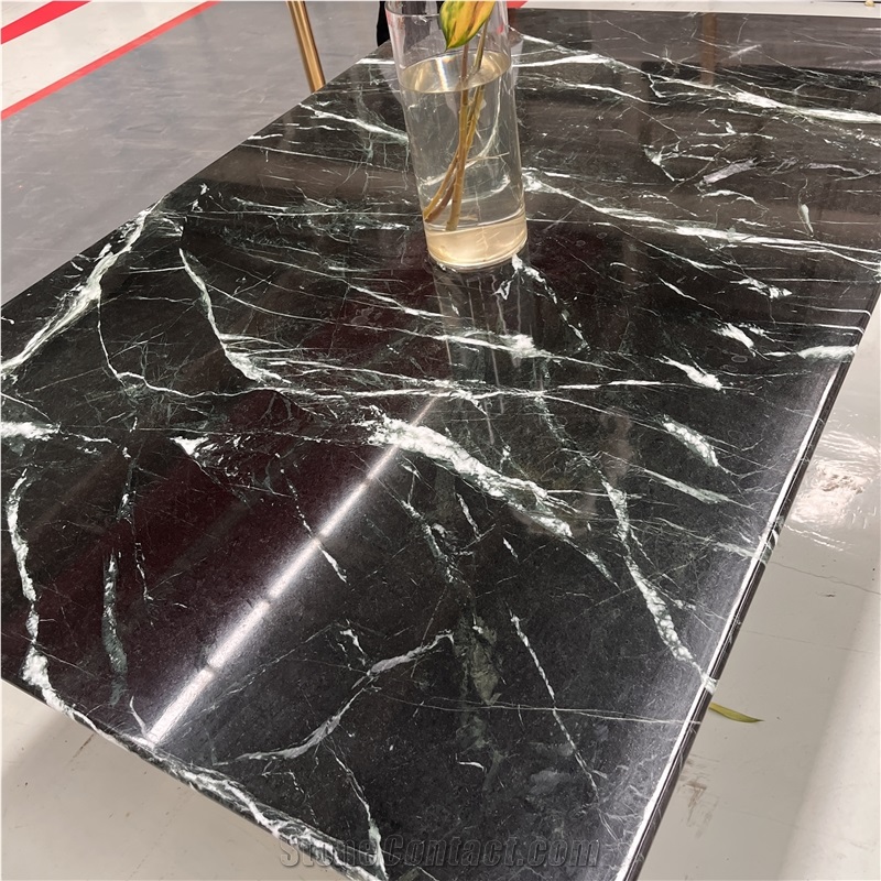 Good Price Veria Green Marble Table Tops For Home & Hotel