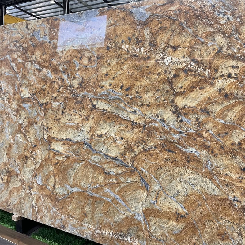 Good Quality Gold Granite Slab For Exterior Wall Tiles Decor