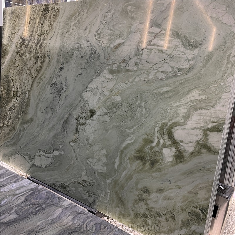 Green Jade Quartzite Slabs For Interior Wall Design