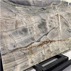 High Quality Chile Rainbow Quartzite Slabs Bookmatch Wall