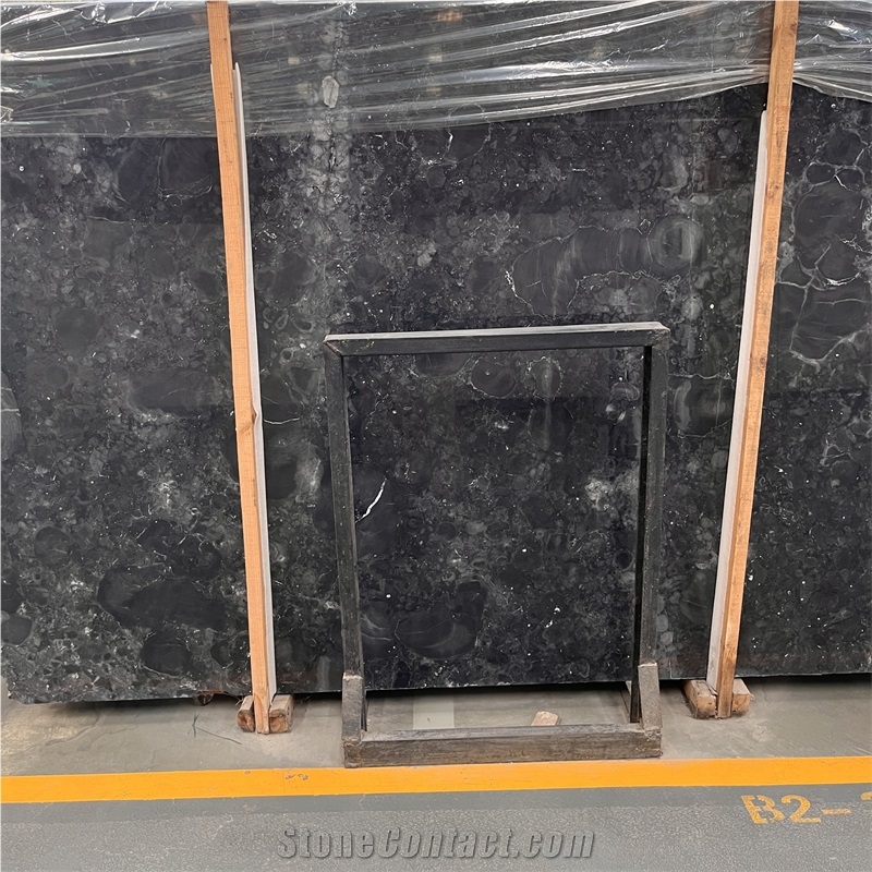High Quality Polished Argos Black Marble Slab For Wall Decor