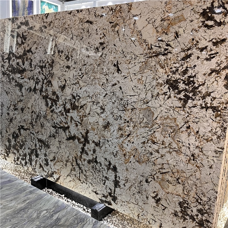 High Quality Snow Mountain Granite Slabs For Wall Cladding