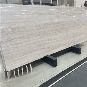 High Quality Super White Travertine Slab For Wall Cladding
