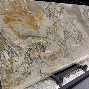 Hight Quality Luxury Wild Dream Quartzite Slab For Wall Tile