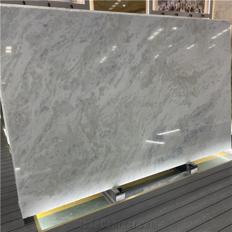 Hot Sale Crystal Ice Quartzite Slabs Backlit Wall Decoration
