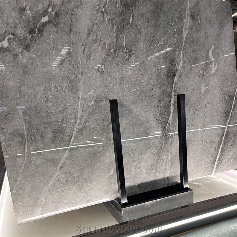 Hot Sale Polished Gucci Grey Marble Slabs For Interior Wall