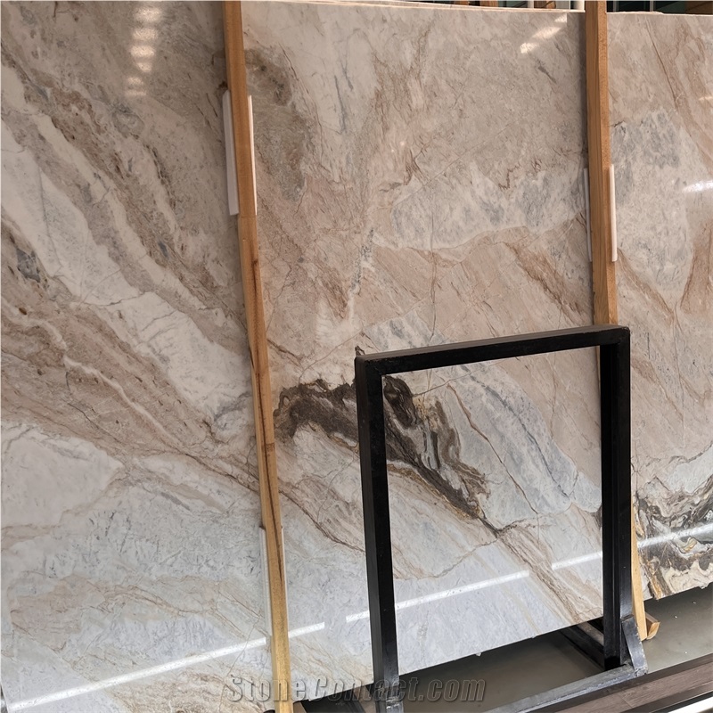 Hot Sale Top Quality Pink Cream Marble Slabs For Home Wall