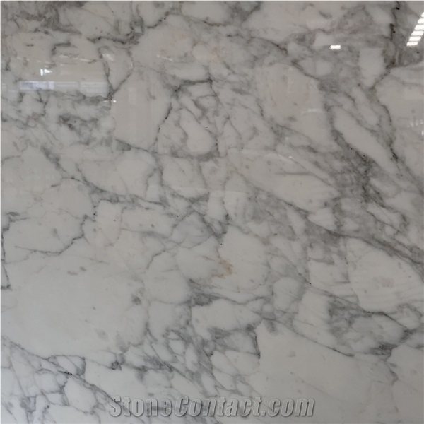 Italy Statuario Venato White Marble Slabs For Interior Decor