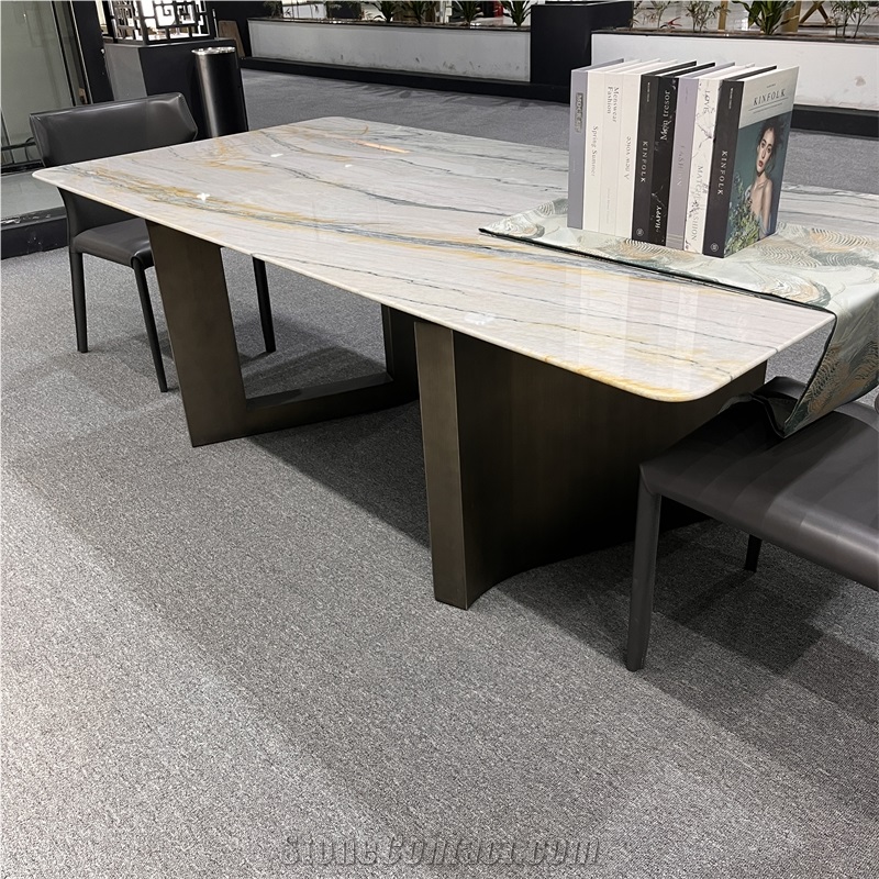 Luxury Exotic Stone Dinning Table For Home And Hotel