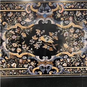 Luxury Flower Waterjet Marble Medallion Pattern Floor Tiles