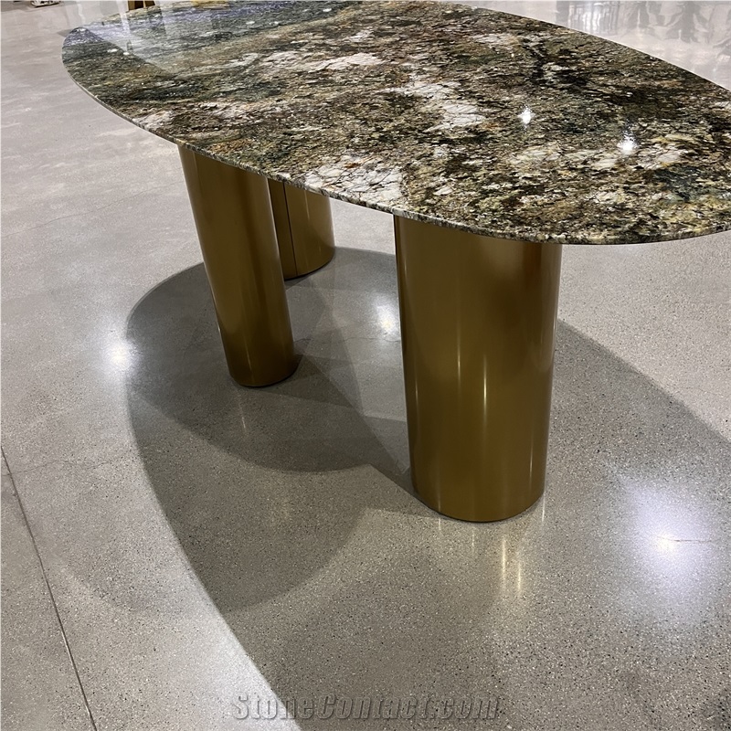Luxury Shangri-La Granite Dining Table For Home Furniture