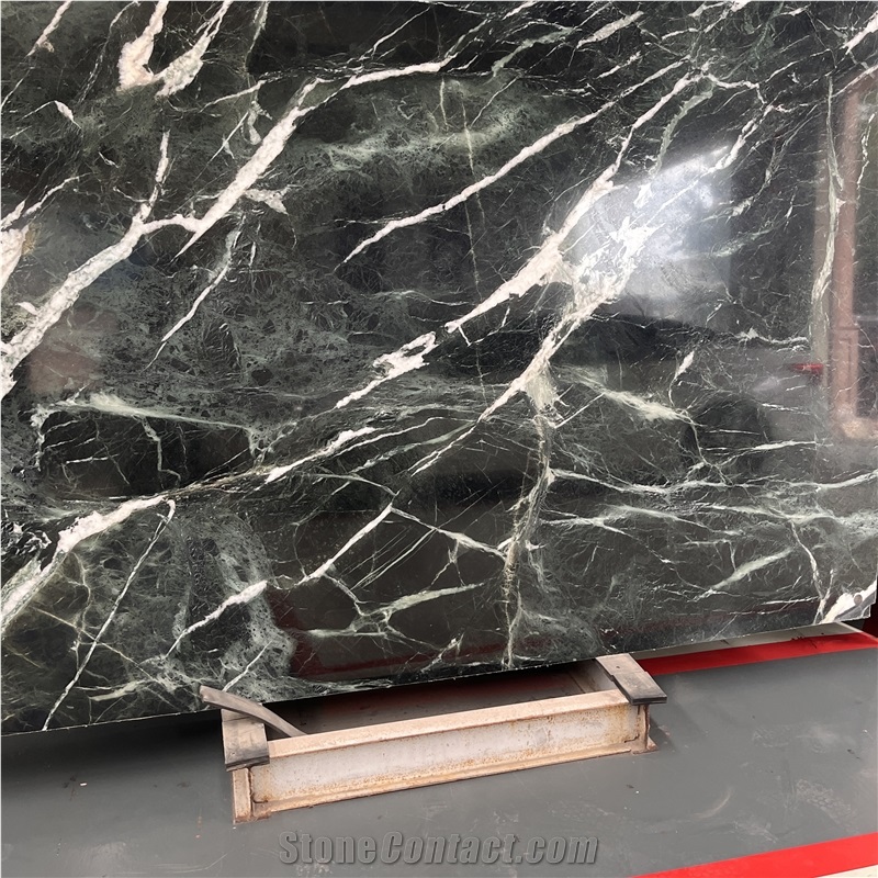 Luxury Stone Veria Green Marble Slabs Background Wall Design