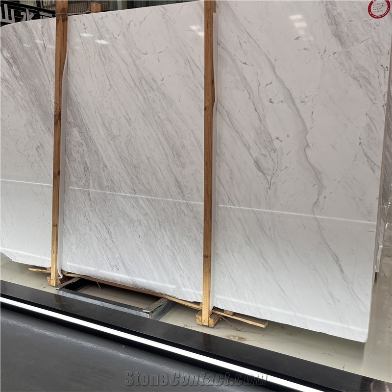 Luxury Volakas White Marble Tile For Indoor Flooring Project