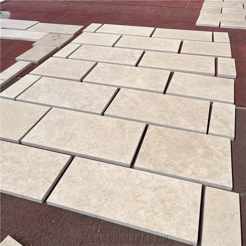 Natural Beige Limestone Tiles For Home Outdoor Wall Cladding