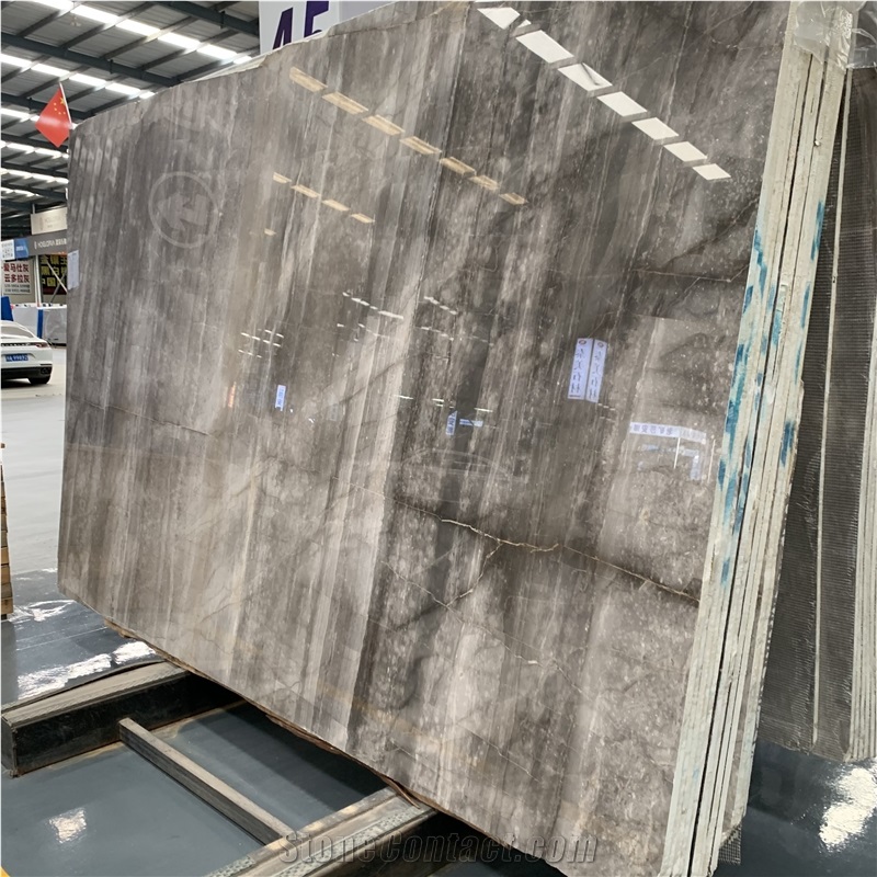 Nature Stone 45 Degree Grey Marble Slab For Flooring Tiles From China 