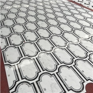 New Design Waterjet Medallions Inlays For Hotel Floor Tiles
