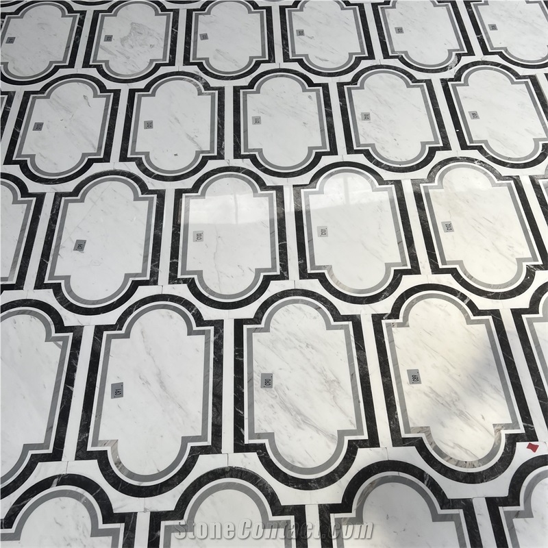 New Design Waterjet Medallions Inlays For Hotel Floor Tiles