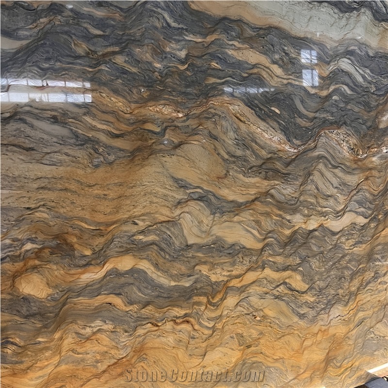Polished Silk Road Quartzite Slabs For Wall And Floor Tiles