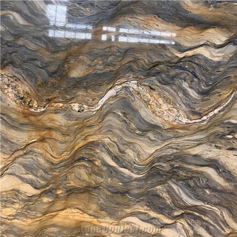 Polished Silk Road Quartzite Slabs For Wall And Floor Tiles