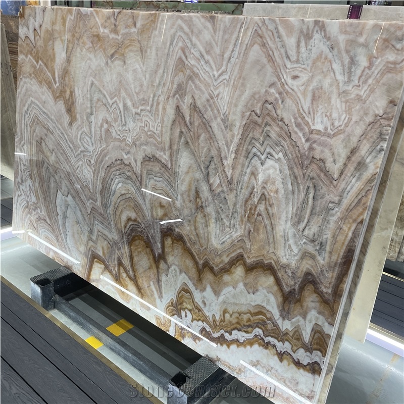 Professional China Rainbow Onyx Slabs For Home Decoration