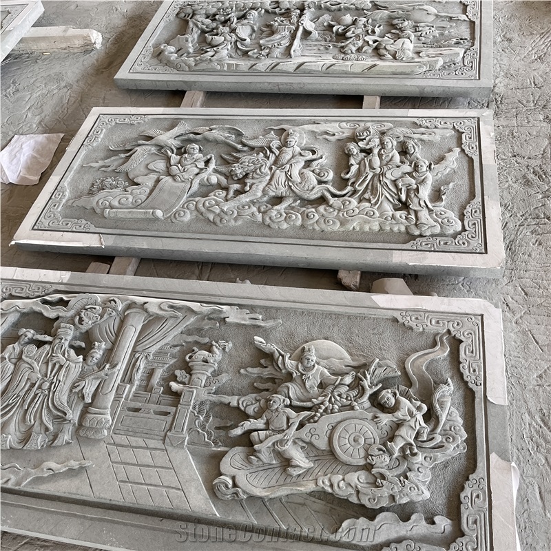 Wholesale Good Design Natural Stone Carving For Hotel Wall Stone Reliefs