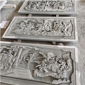 Wholesale Good Design Natural Stone Carving For Hotel Wall Stone Reliefs