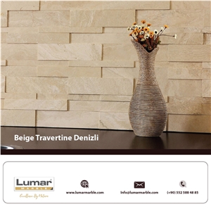 Classic Beige Travertine Wall Tiles Denizli
