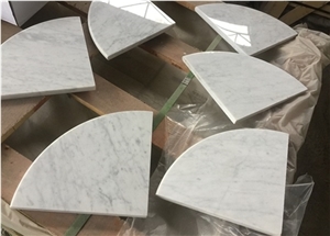 Carrara Marble Bathroom Corner Shelf Stone Bath Accessories