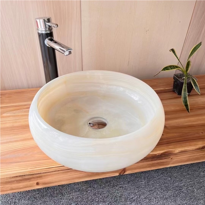 Circle Round Marble Bathroom Sink Milas Lilac Marble Round Wash Basin