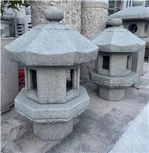 Courtyard Stone Lanterns Granite Light Grey G633 Lanterns