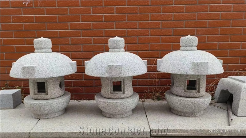 G601 Simple Carving Granite Japanese Lanterns Garden Stone