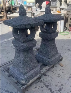 Natural Split Dark Grey Granite G654 Garden Street Lanterns