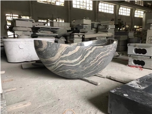 Vessel Granite Classic Bathtub Stone Juparana Oval Bath Tubs