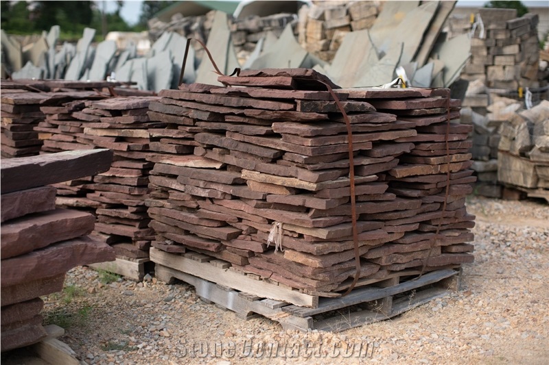 Chocolate Red Steppers Burgundy Sandstone Arizona Flagstone