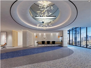 Terrazzo Waterjet Hotel Hall And Lobby Water Jet Medallion