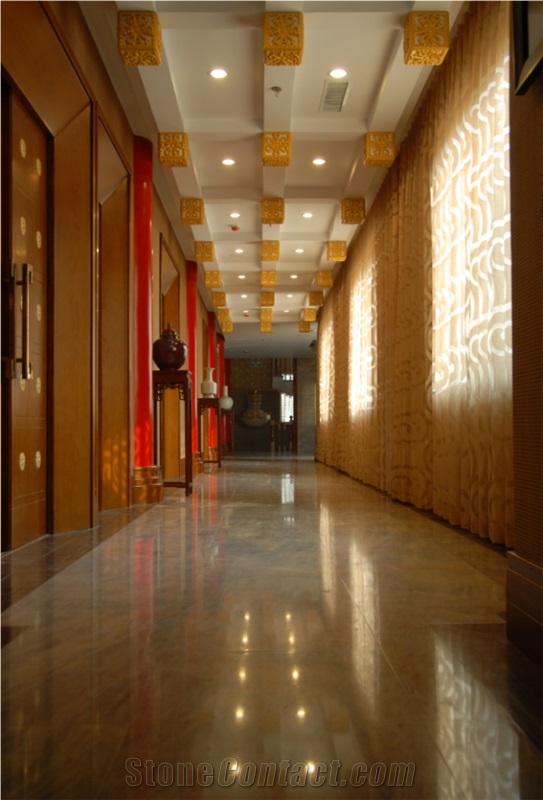 Chinese RANKIN GREY Grey Marble Hotel Floor Tiles