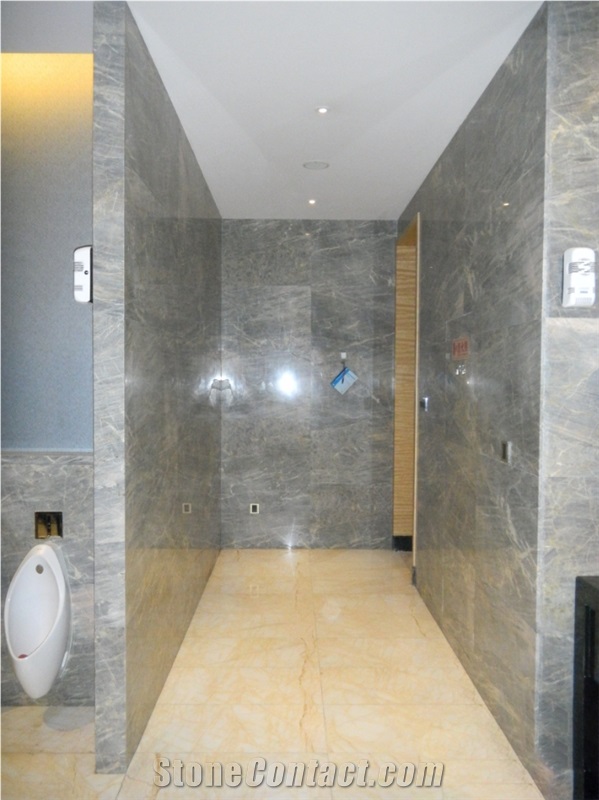 Chinese Rankin Grey Marble Public Toilet Decoration