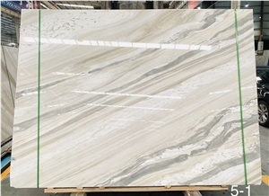 Greece Calacatta Ondulato White Marble Slabs For Bookmatch