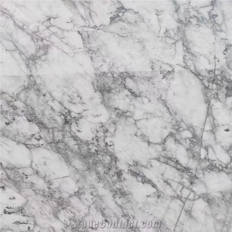Grey Natural Stone White Fantasy Marble