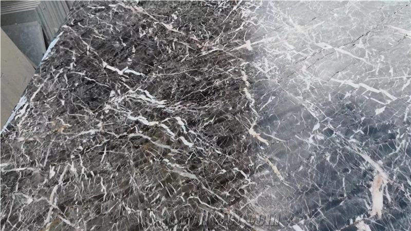 Hang Grey Slabs,China Hang Grey White Vein Marble Floor