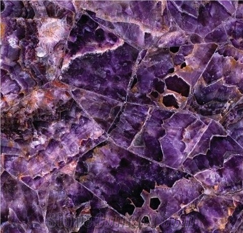 Purple Gemstone Slab, Semiprecious Stone