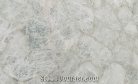 WHITE CRYSTAL QUARTZ Semiprecious Stone Slabs