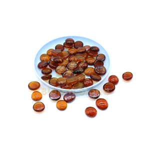 17-19Mm Flat Marble Vase Filler Transparent Amber