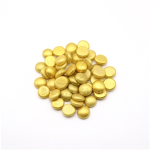 17-19Mm Yellow Spray Colored Glass Beads Flat Glass Beads