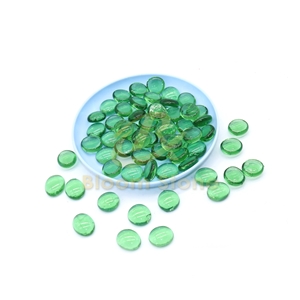 Green 17-19Mm Blue Flat Glass Marbles Premium Flat Gems