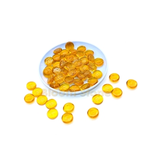 Orange Color 17-19Mm Flat Glass Marbles Premium Flat Gems