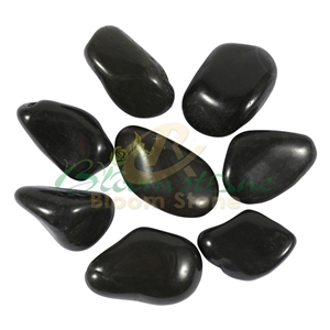 Black High Polished Pebble Stone For Decoration