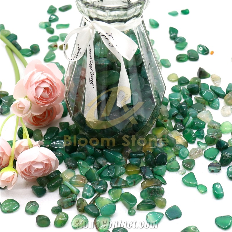 Green Agate For Aquarium And  Home Decoration